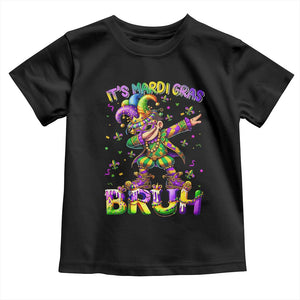 It's Mardi Gras Bruh Toddler T Shirt Dabbing Boy Kids TS10 Black Print Your Wear
