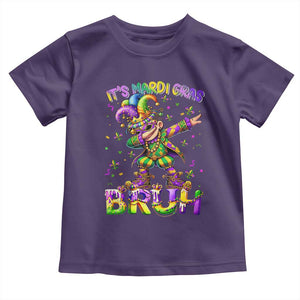 It's Mardi Gras Bruh Toddler T Shirt Dabbing Boy Kids TS10 Purple Print Your Wear