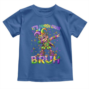 It's Mardi Gras Bruh Toddler T Shirt Dabbing Boy Kids TS10 Royal Blue Print Your Wear