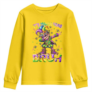 It's Mardi Gras Bruh Youth Sweatshirt Dabbing Boy Kids TS10 Daisy Print Your Wear
