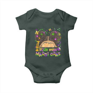 Little Miss Mardi Gras Afro Messy Bun Girls Baby Onesie TS10 Print Your Wear