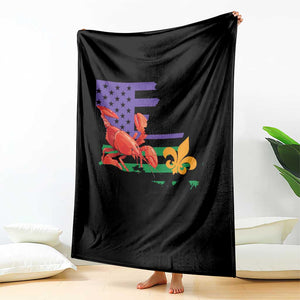 Louisiana Throw Blanket Louisiana New Orleans Party Custume Beads TS10 Print Your Wear