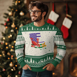 Louisiana Ugly Christmas Sweater Louisiana New Orleans Party Custume Beads TS10 Beige Green Print Your Wear