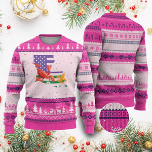 Louisiana Ugly Christmas Sweater Louisiana New Orleans Party Custume Beads TS10 Hot Pink Print Your Wear