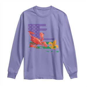 Louisiana Long Sleeve Shirt Louisiana New Orleans Party Custume Beads TS10 Violet Print Your Wear