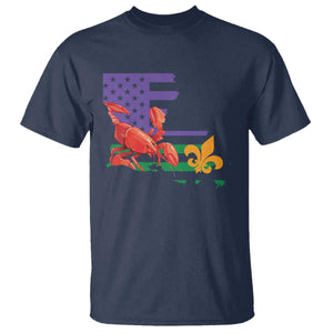 Louisiana T Shirt Louisiana New Orleans Party Custume Beads TS10 Navy Print Your Wear