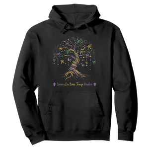 Coquette Bow Mardi Gras Bead Tree Hoodie Carnival New Orleans 2025 TS10 Black Print Your Wear