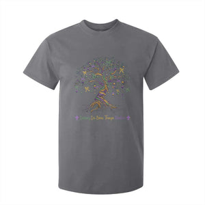 Coquette Bow Mardi Gras Bead Tree T Shirt For Kid Carnival New Orleans 2025 TS10 Charcoal Print Your Wear