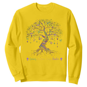 Coquette Bow Mardi Gras Bead Tree Sweatshirt Carnival New Orleans 2025 TS10 Daisy Print Your Wear