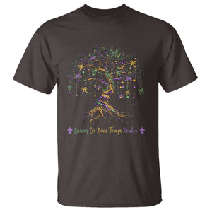 Coquette Bow Mardi Gras Bead Tree T Shirt Carnival New Orleans 2025 TS10 Dark Chocolate Print Your Wear