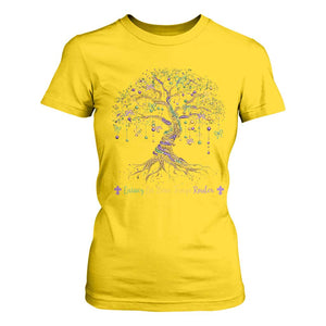 Coquette Bow Mardi Gras Bead Tree T Shirt For Women Carnival New Orleans 2025 TS10 Daisy Print Your Wear