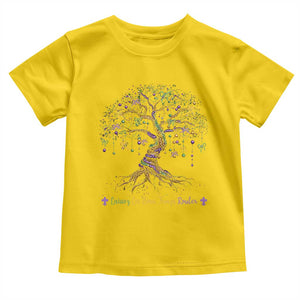 Coquette Bow Mardi Gras Bead Tree Toddler T Shirt Carnival New Orleans 2025 TS10 Daisy Print Your Wear