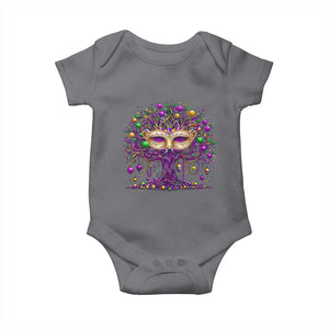 Mardi Gras Bead Tree Baby Onesie New Orleans Festival TS10 Charcoal Print Your Wear