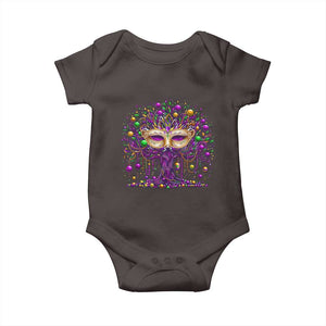 Mardi Gras Bead Tree Baby Onesie New Orleans Festival TS10 Dark Chocolate Print Your Wear