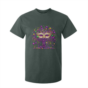 Mardi Gras Bead Tree T Shirt For Kid New Orleans Festival TS10 Dark Forest Green Print Your Wear
