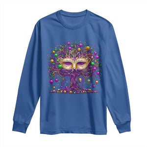 Mardi Gras Bead Tree Long Sleeve Shirt New Orleans Festival TS10 Royal Blue Print Your Wear