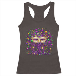 Mardi Gras Bead Tree Racerback Tank Top New Orleans Festival TS10 Dark Chocolate Print Your Wear