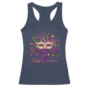 Mardi Gras Bead Tree Racerback Tank Top New Orleans Festival TS10 Navy Print Your Wear