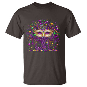 Mardi Gras Bead Tree T Shirt New Orleans Festival TS10 Dark Chocolate Print Your Wear