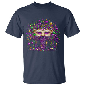 Mardi Gras Bead Tree T Shirt New Orleans Festival TS10 Navy Print Your Wear