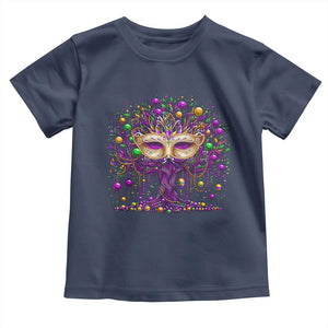 Mardi Gras Bead Tree Toddler T Shirt New Orleans Festival TS10 Navy Print Your Wear