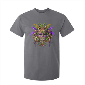 Mardi Gras Costume Sugar Skull T Shirt For Kid Carnival New Orleans Trip TS10 Charcoal Print Your Wear