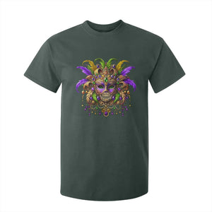 Mardi Gras Costume Sugar Skull T Shirt For Kid Carnival New Orleans Trip TS10 Dark Forest Green Print Your Wear