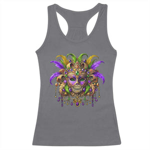 Mardi Gras Costume Sugar Skull Racerback Tank Top Carnival New Orleans Trip TS10 Charcoal Print Your Wear