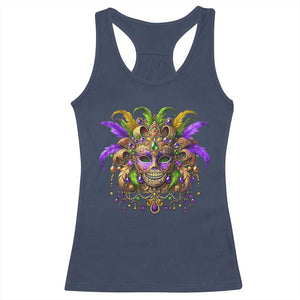 Mardi Gras Costume Sugar Skull Racerback Tank Top Carnival New Orleans Trip TS10 Navy Print Your Wear