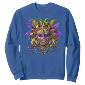 Mardi Gras Costume Sugar Skull Sweatshirt Carnival New Orleans Trip TS10 Royal Blue Print Your Wear