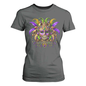 Mardi Gras Costume Sugar Skull T Shirt For Women Carnival New Orleans Trip TS10 Dark Heather Print Your Wear