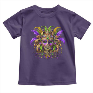 Mardi Gras Costume Sugar Skull Toddler T Shirt Carnival New Orleans Trip TS10 Purple Print Your Wear