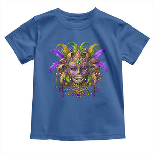 Mardi Gras Costume Sugar Skull Toddler T Shirt Carnival New Orleans Trip TS10 Royal Blue Print Your Wear