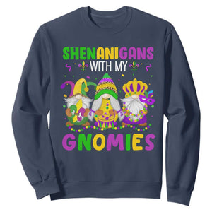 Carnival Mardi Gras Sweatshirt Leopard Gnomes New Orleans Trip TS10 Navy Print Your Wear