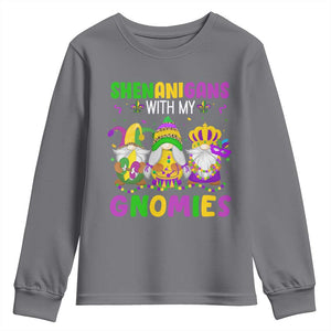 Carnival Mardi Gras Youth Sweatshirt Leopard Gnomes New Orleans Trip TS10 Charcoal Print Your Wear