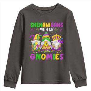 Carnival Mardi Gras Youth Sweatshirt Leopard Gnomes New Orleans Trip TS10 Dark Chocolate Print Your Wear