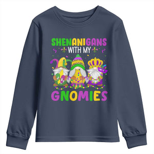 Carnival Mardi Gras Youth Sweatshirt Leopard Gnomes New Orleans Trip TS10 Navy Print Your Wear