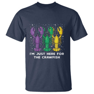 Carnival Mardi Gras T Shirt I'm Just Here For The Crawfish TS10 Navy Print Your Wear