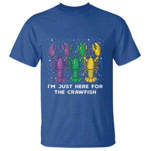 Carnival Mardi Gras T Shirt I'm Just Here For The Crawfish TS10 Royal Blue Print Your Wear