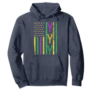 Funny Mardi Gras Crawfish Hoodie Whos Your Crawdaddy USA American Flag Carnival TS10 Navy Print Your Wear