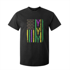 Funny Mardi Gras Crawfish T Shirt For Kid Whos Your Crawdaddy USA American Flag Carnival TS10 Black Print Your Wear