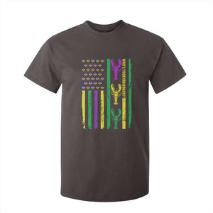 Funny Mardi Gras Crawfish T Shirt For Kid Whos Your Crawdaddy USA American Flag Carnival TS10 Dark Chocolate Print Your Wear
