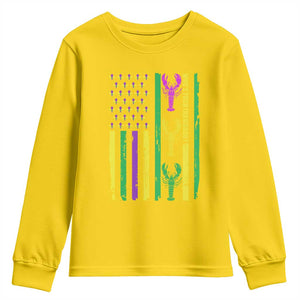 Funny Mardi Gras Crawfish Youth Sweatshirt Whos Your Crawdaddy USA American Flag Carnival TS10 Daisy Print Your Wear
