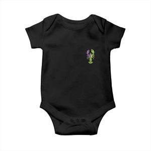 Carnival Mardi Gras USA American Flag Crawfish Pocket Baby Onesie TS10 Black Print Your Wear