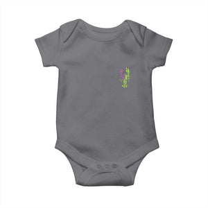 Carnival Mardi Gras USA American Flag Crawfish Pocket Baby Onesie TS10 Charcoal Print Your Wear