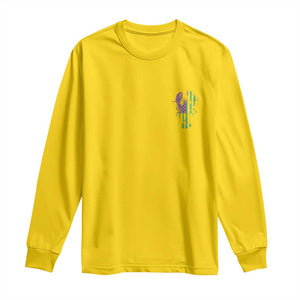 Carnival Mardi Gras USA American Flag Crawfish Pocket Long Sleeve Shirt TS10 Daisy Print Your Wear