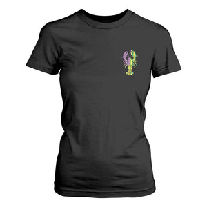 Carnival Mardi Gras USA American Flag Crawfish Pocket T Shirt For Women TS10 Black Print Your Wear