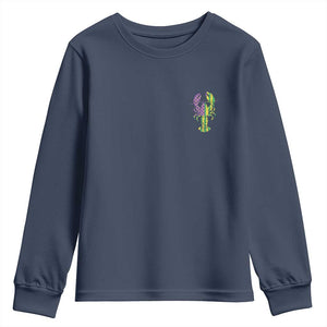Carnival Mardi Gras USA American Flag Crawfish Pocket Youth Sweatshirt TS10 Navy Print Your Wear
