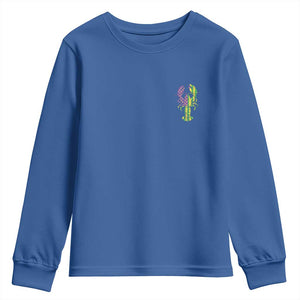Carnival Mardi Gras USA American Flag Crawfish Pocket Youth Sweatshirt TS10 Royal Blue Print Your Wear