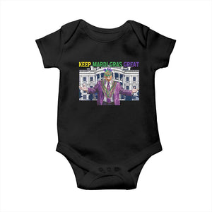 Trump Mardi Gras Baby Onesie Carnival New Orleans Trip Parade Outfit TS10 Black Print Your Wear